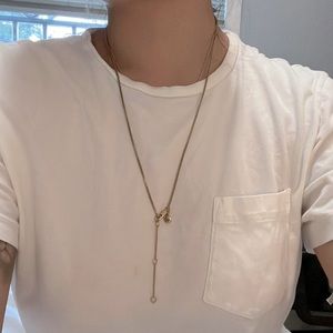 Madewell 27” brass/gold colored box chain- NWOT